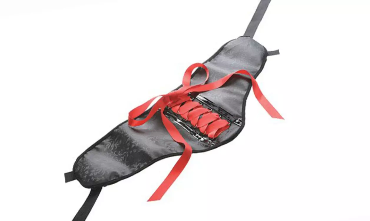Adam and Eve Red Ribbon Strap-On Harness - Primary Image
