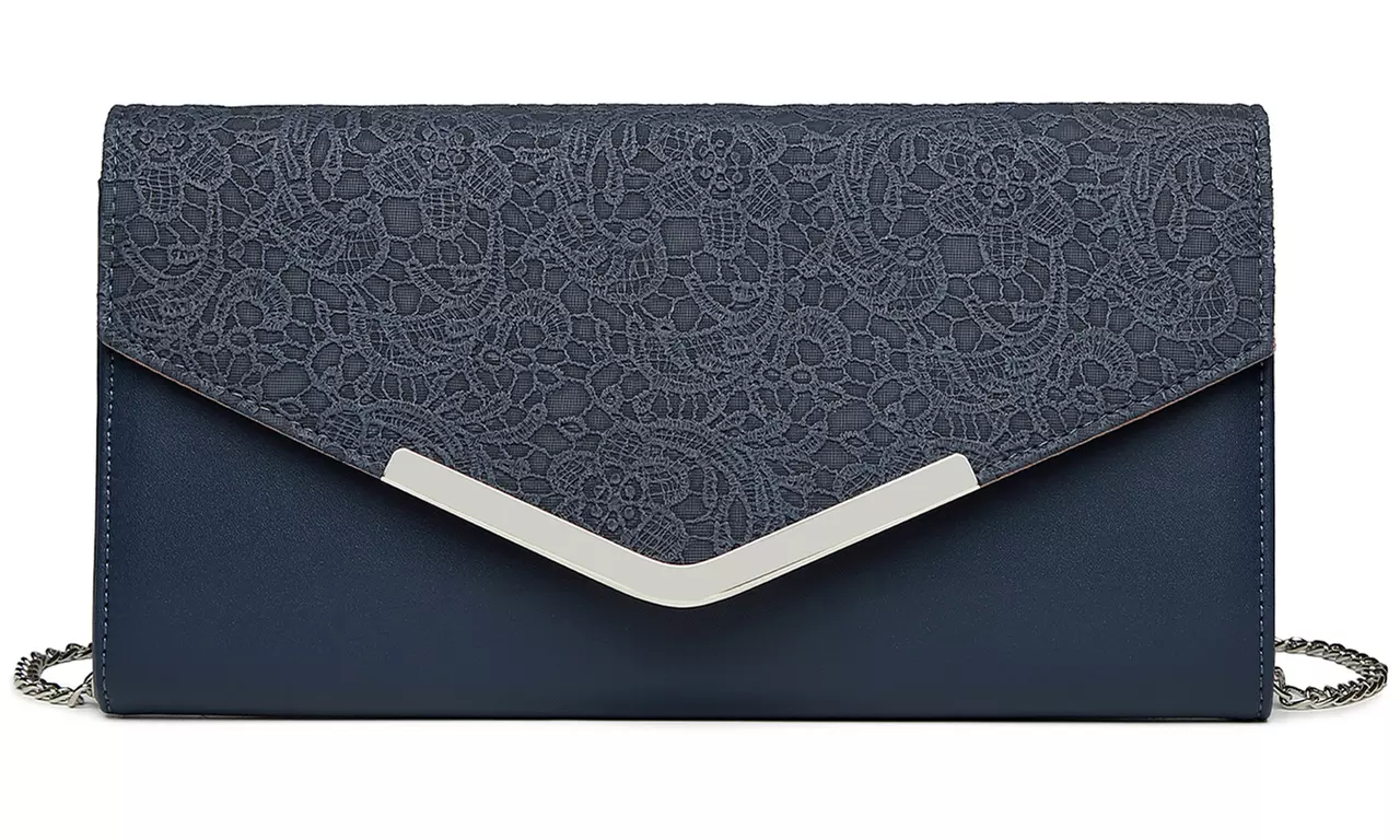 Lace-Detail Evening Clutch