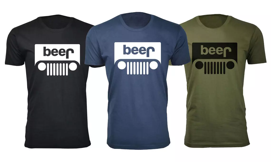 Men's Funny Beer Jeep T-Shirt (S-3XL) - Primary Image
