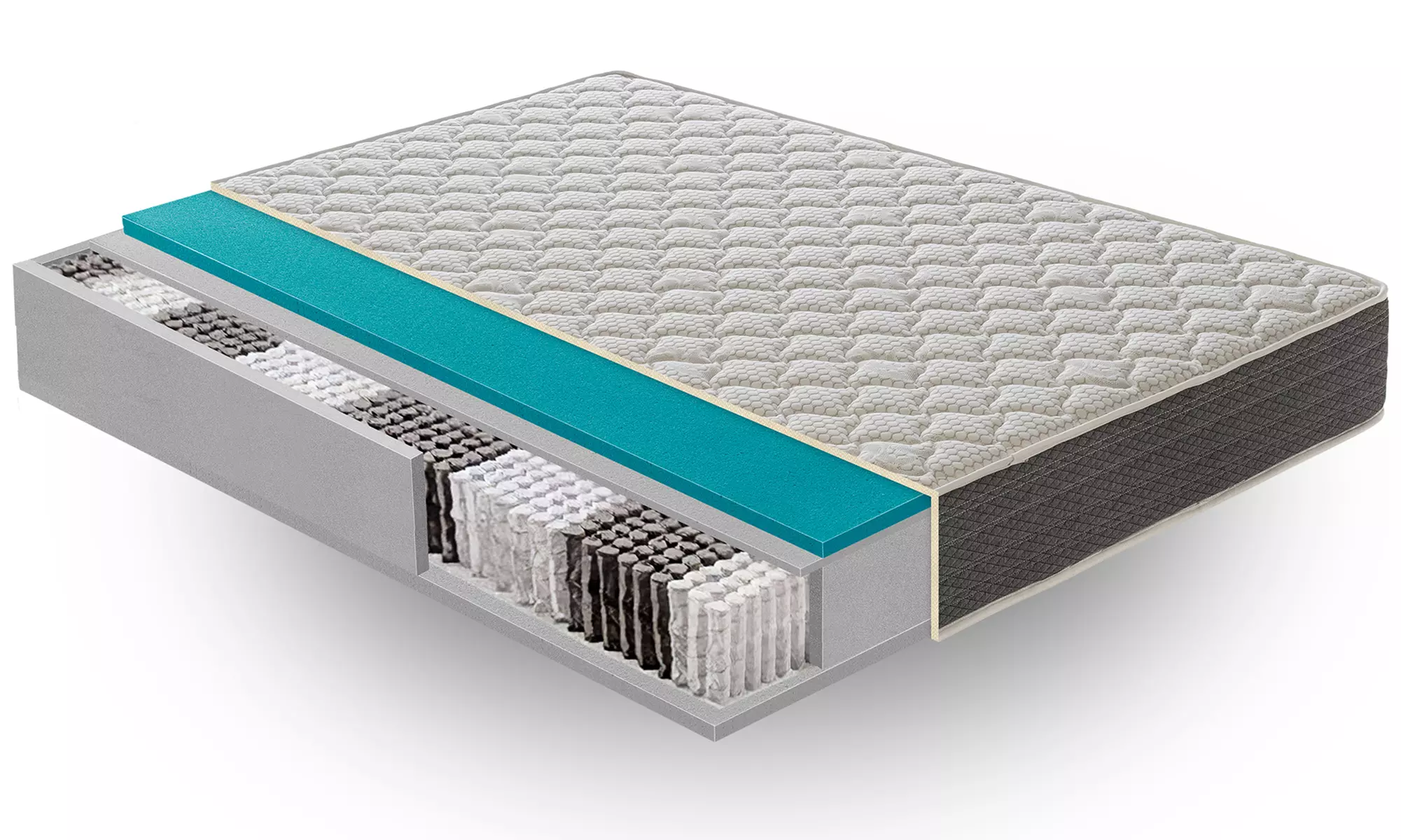 Memory-Schaum- und Taschenfedern-Matratze Alba mit 11 Zonen