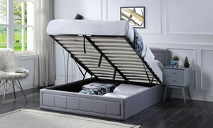  Grey Ottoman Storage Bed with Optional Pocket Sprung Mattress 