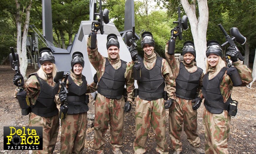 Image 1: Paintball with Lunch for Five