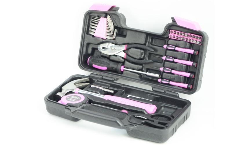 Image 3: 25-, 38-Piece Pink Toolkit or 25-Piece and 38-Piece Bundle