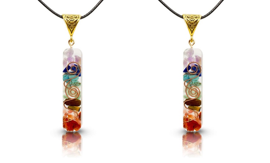 Image 8: Collier en cristal et métal