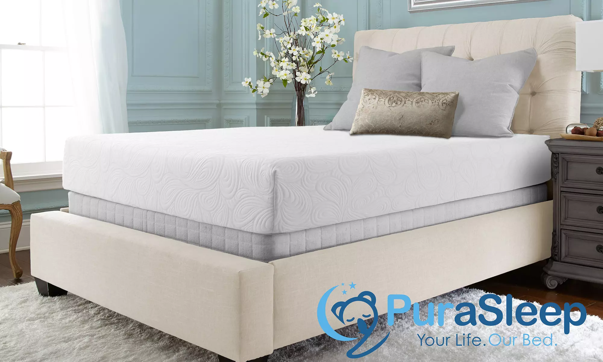 PuraSleep ReLuxe NextGen ThermaPhase Gel Memory Foam Mattress - Primary Image