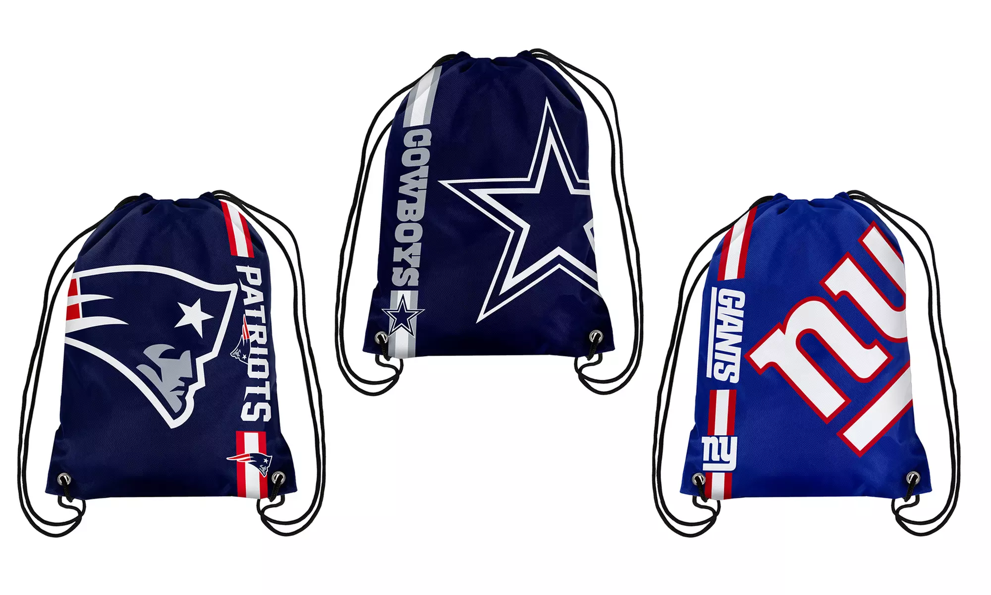 NFL Licensed Drawstring Backpack with Team Logo - Primary Image