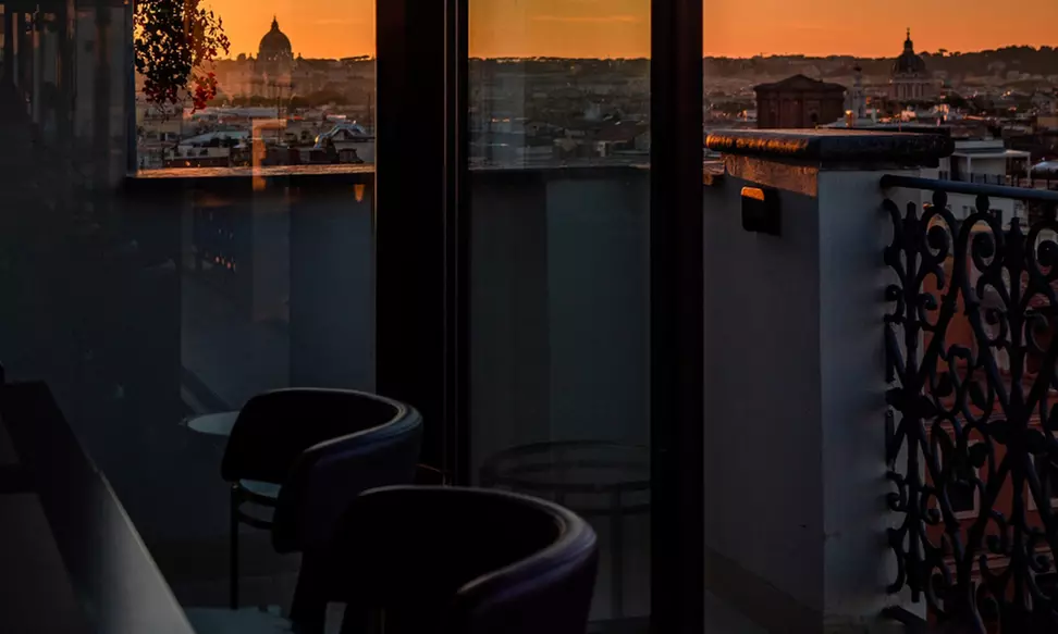 Ingresso SPA di coppia con aperitivo al Rooftop all'Hotel Barberini