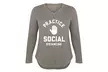 Instant Message: Social Distancing Lounge Plus Size Long Sleeve - Second Medium