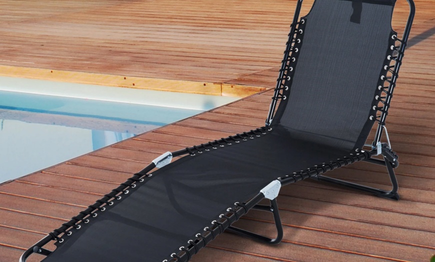 Image 5: Zero Gravity Lie Flat Lounger