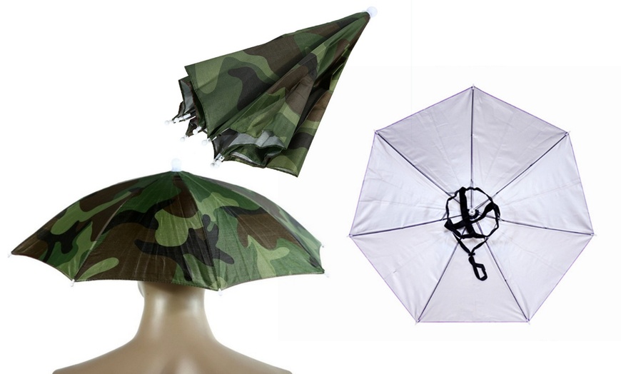 Image 1: Headwear Umbrella