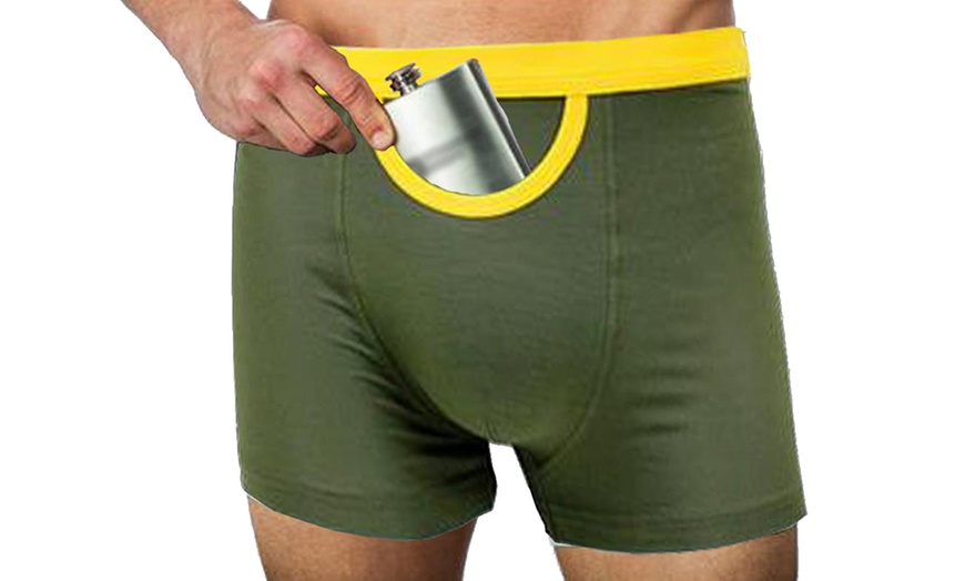 Image 3: Men's Pocket Boxer Briefs