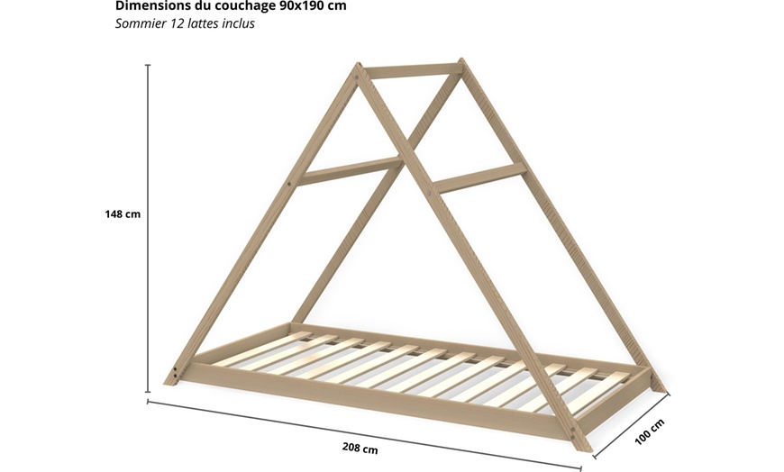 Image 5: Lit cabane avec sommier