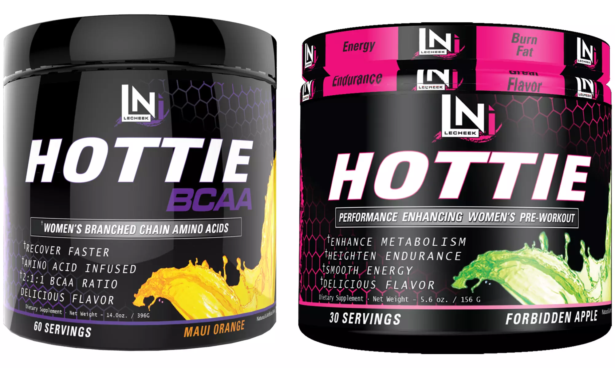Lecheek Nutrition Hottie BCAA and Hottie Pre-Workout Bundle  - Second Medium
