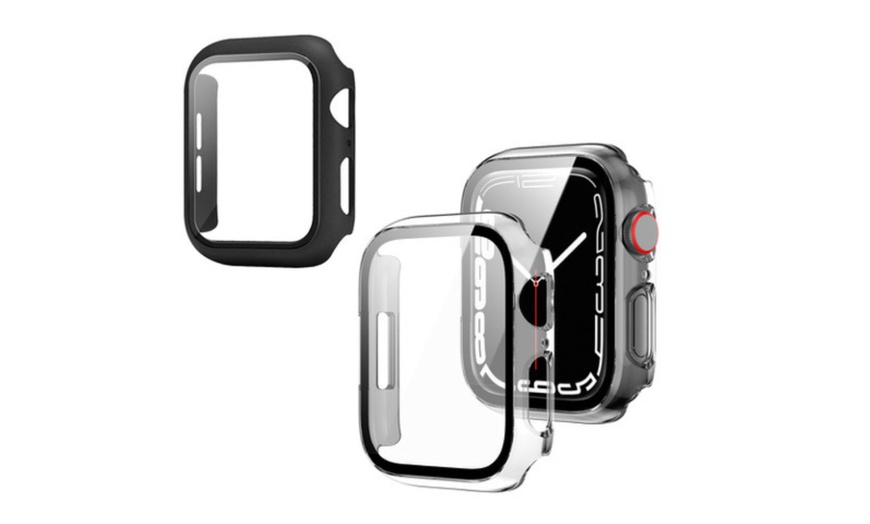 Image 6: 1x oder 2x Apple Watch Hülle und Schutzglas