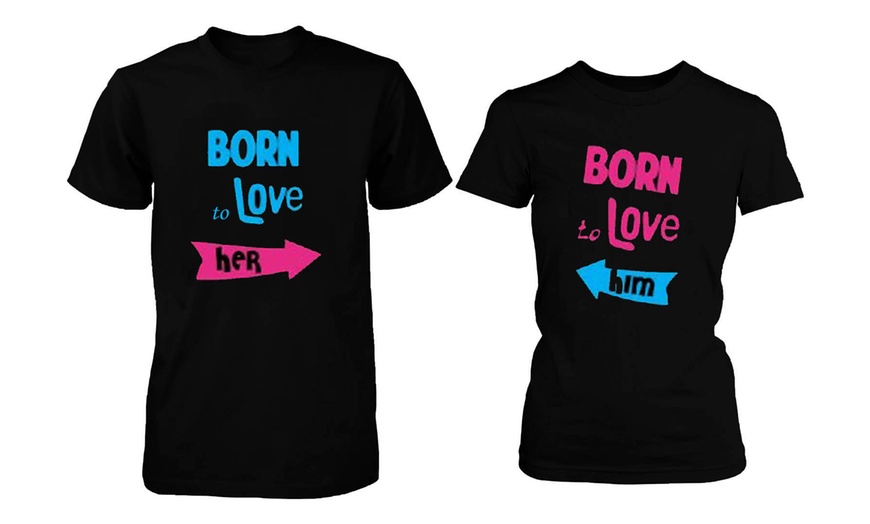 Image 5: Customised Couple T-Shirts