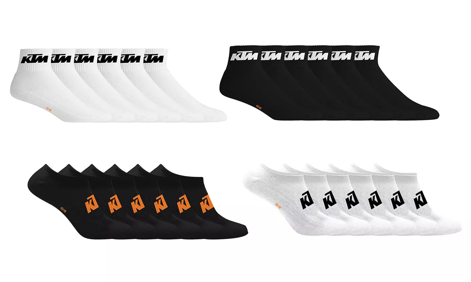 Lot de 6 paires de chaussettes courtes KTM