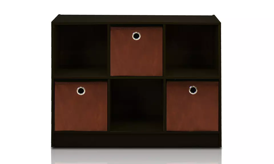 Furinno Cube Bookcase with Storage Bins - Second Medium