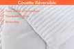 Couette chaude "Coton Club" 100 % microfibre, en velours côtelé, réversible et bicolore de Sampur - Second Medium