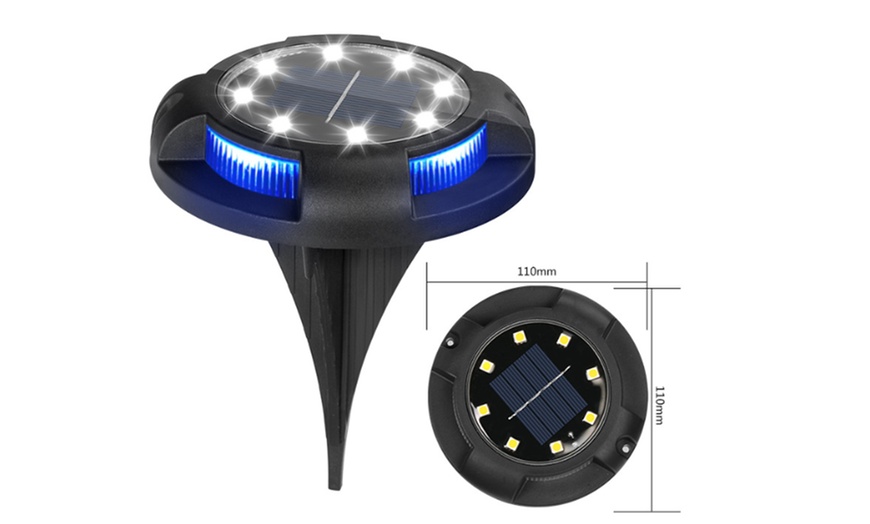 Image 5: Two or Four 12-LED Outdoor Garden Solar Underground Lights