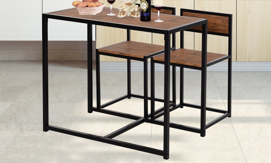 Image 4: Industrial Dining Table Stool Set