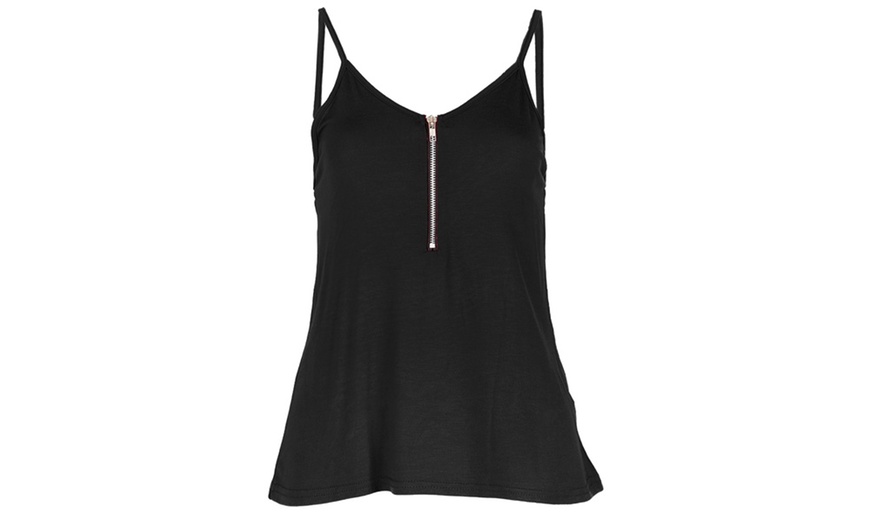 Image 2: Women's Zip-Front Cami Top