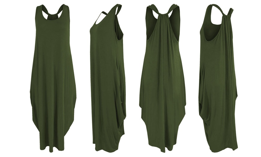 Image 6: Boho-Style Jersey Oversized Baggy Dress