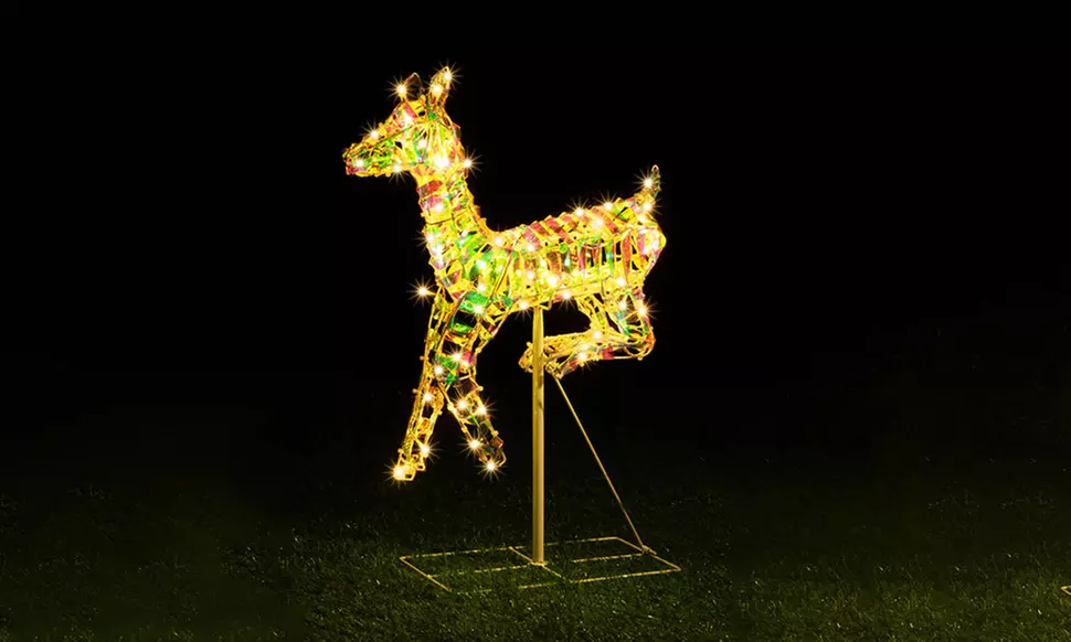 1 o 3 renne luminose con luci LED