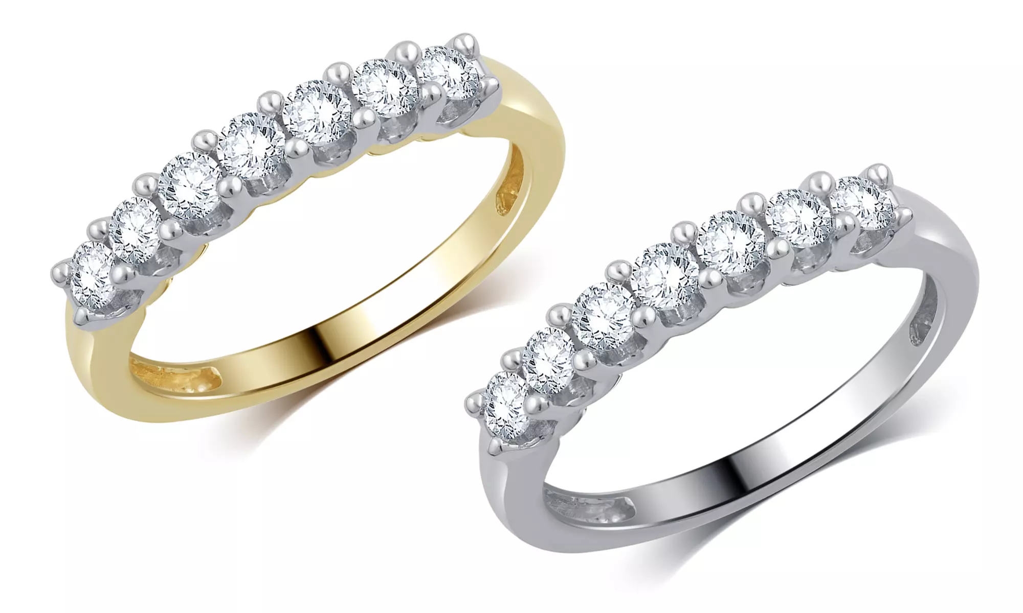 0.50 CTTW 7-Stone Diamond Band in 10K Gold by Brilliant Diamond - Primary Image