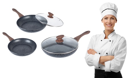 Set da 3 padelle antiaderenti JRD con 2 coperchi opzionali