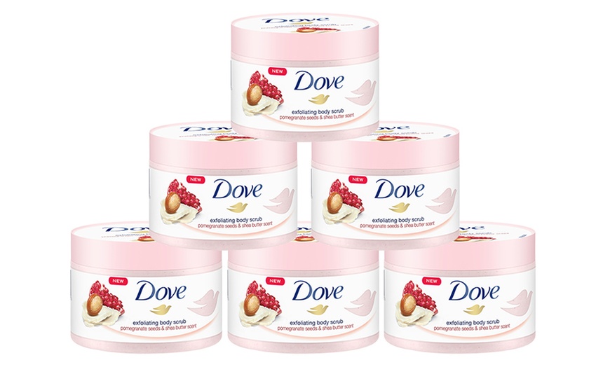 Image 2: Three- or Six-Pack of Dove Butter Body Scrub 225ml