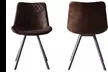 Lot de 2 chaises "Stanford", pieds en métal noir brossé et assise en microfibre, livraison offerte - Image 5