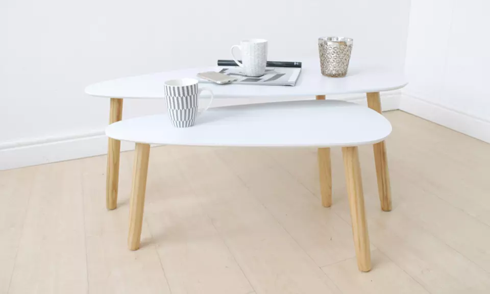 Two Scandinavian-Style Nested Coffee Tables for £49.99 With Free Delivery - Primary Image