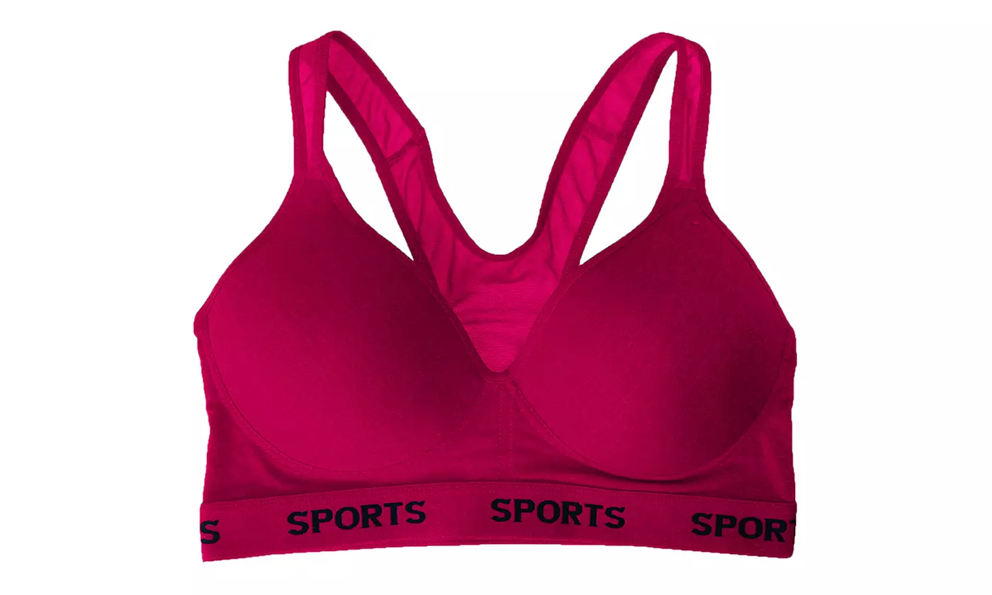Cotton Sports Bras in Regular and Plus (6-Pack) - Second Medium