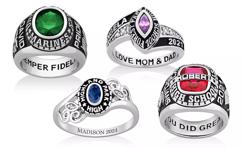 Personalized Women's and Men's Class Rings from Limogés Jewelry (Up to 50% Off) - Primary Image