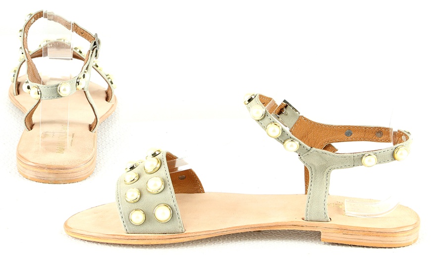 Image 8: Alain Manoukian Leather Sandals