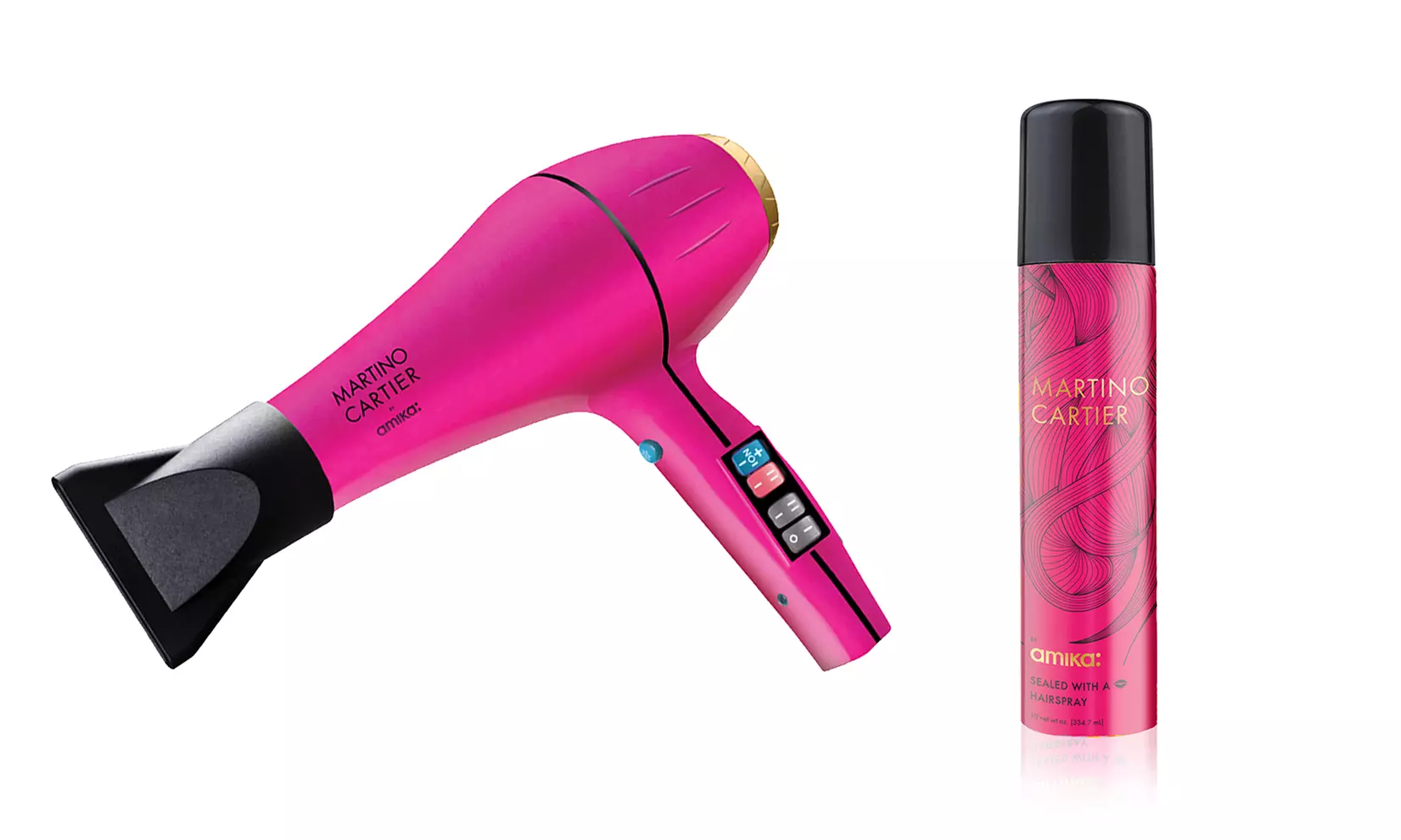 Martino Cartier by Amika Power Cloud Repair + Smooth Blow Dryer and Sealed with a Kiss Hairspray (10 Fl. Oz.) - Primary Image