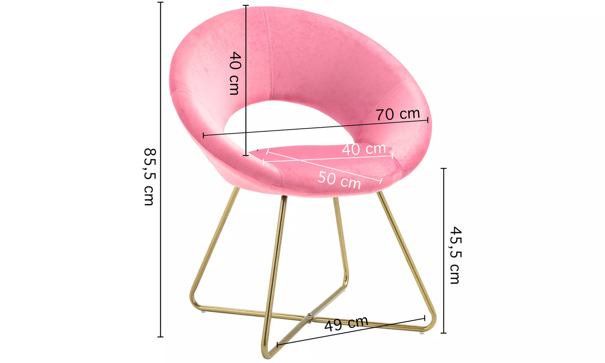 Poltrona tonda in velluto Grace