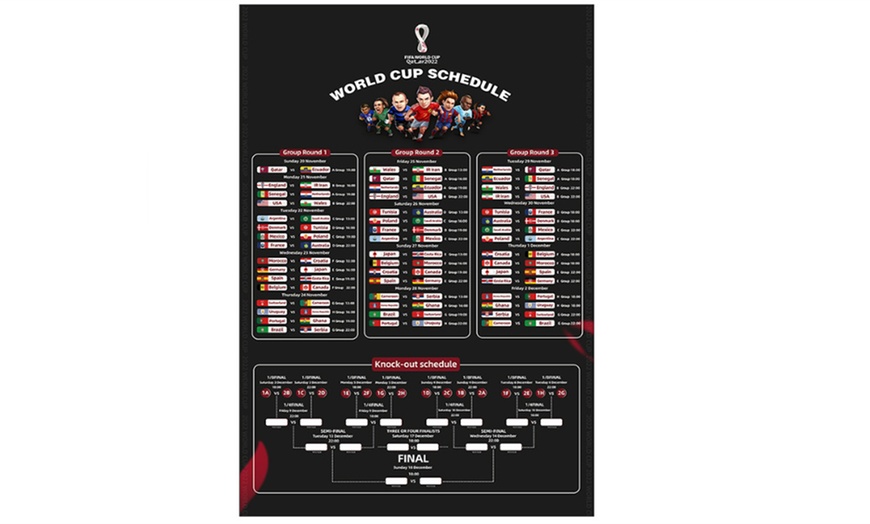 Image 2: 2022 World Cup Qatar Schedule Poster