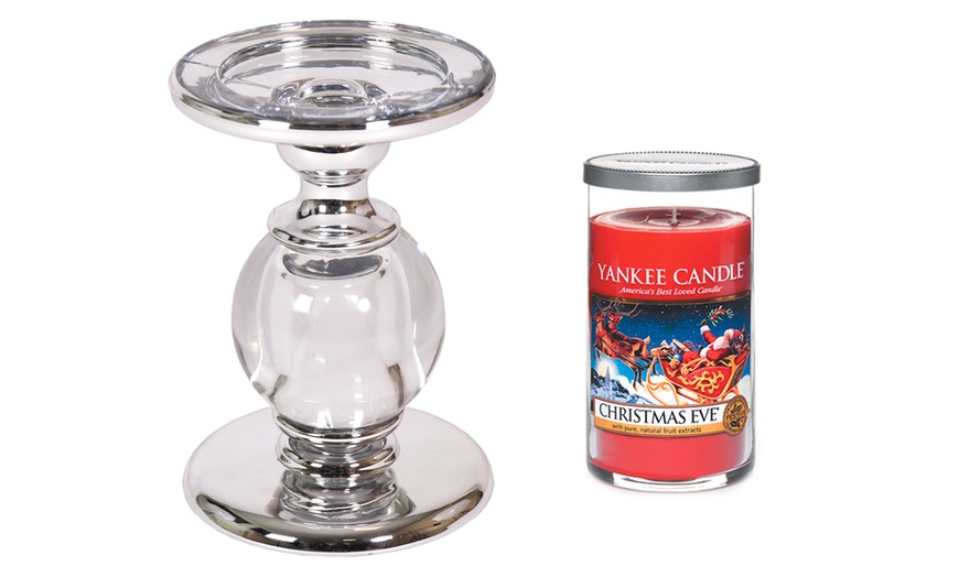 Image 9: Yankee Candle with Pillar Holder