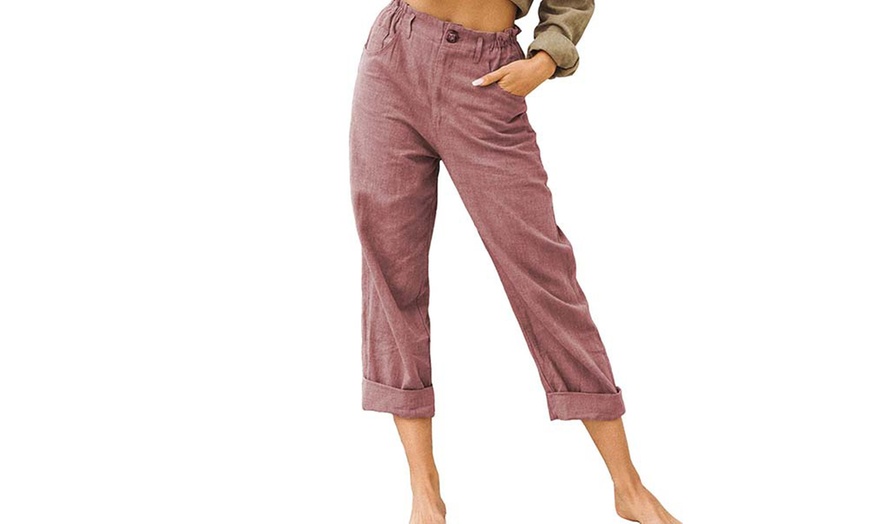 Image 9: Pantaloni elasticizzati da donna con tasche