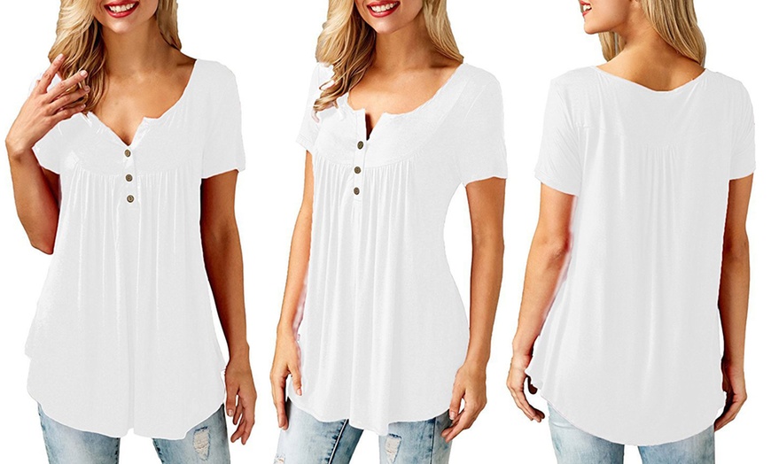 Image 9: Women's Tunic Top with Buttons