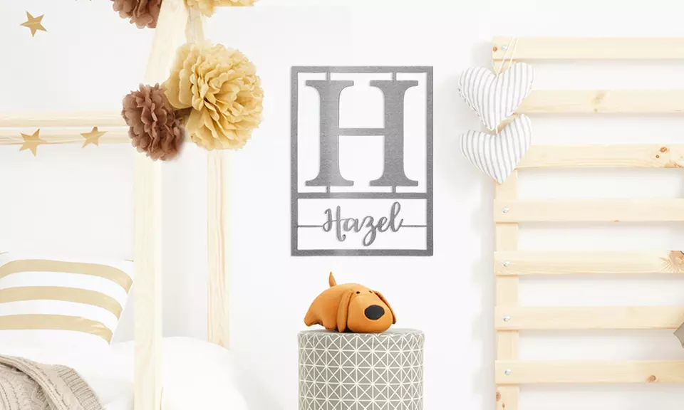 Personalized Custom Floating Script Monogram Signs