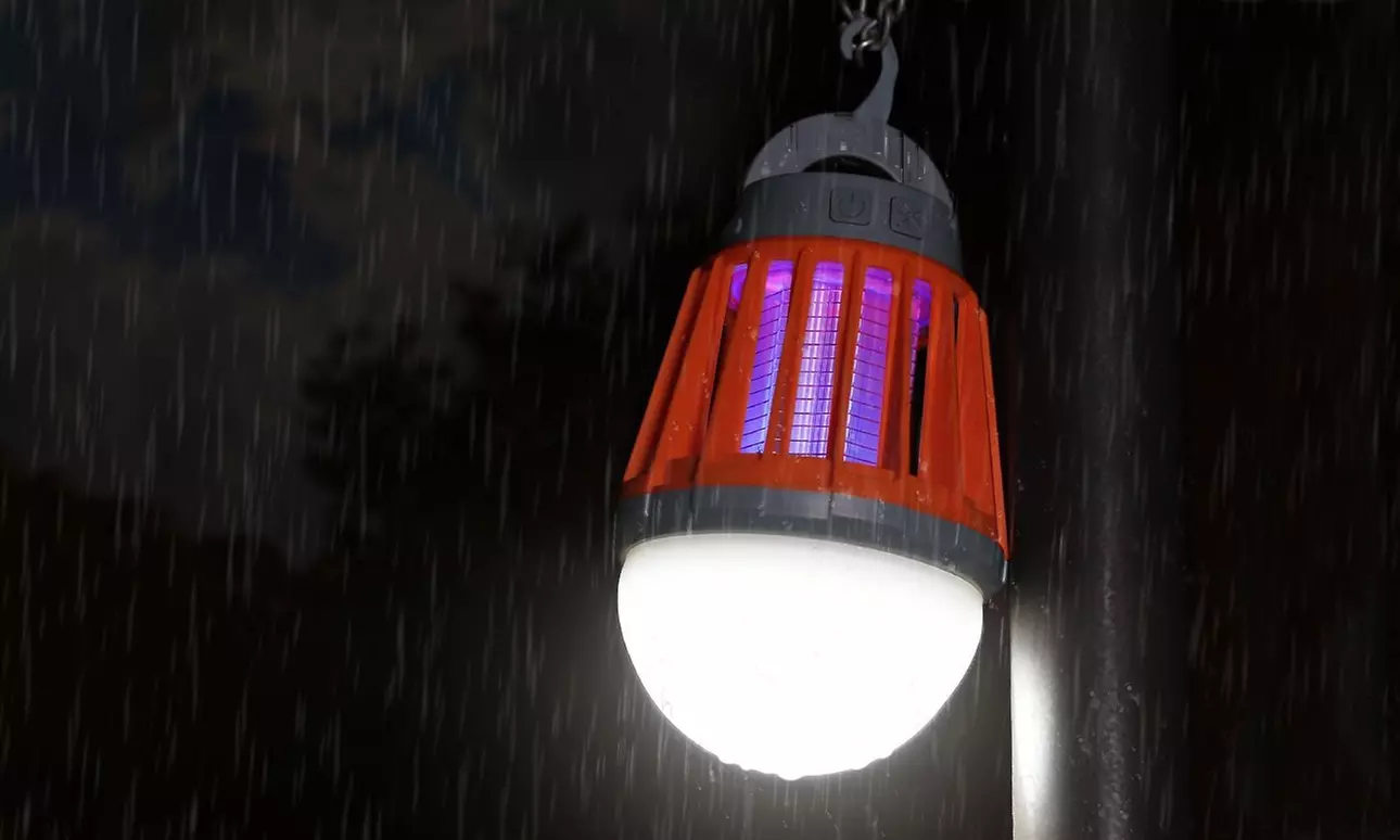  USB Rechargeable 2-in-1 Mosquito Zapper and LED Lantern - Primary Image