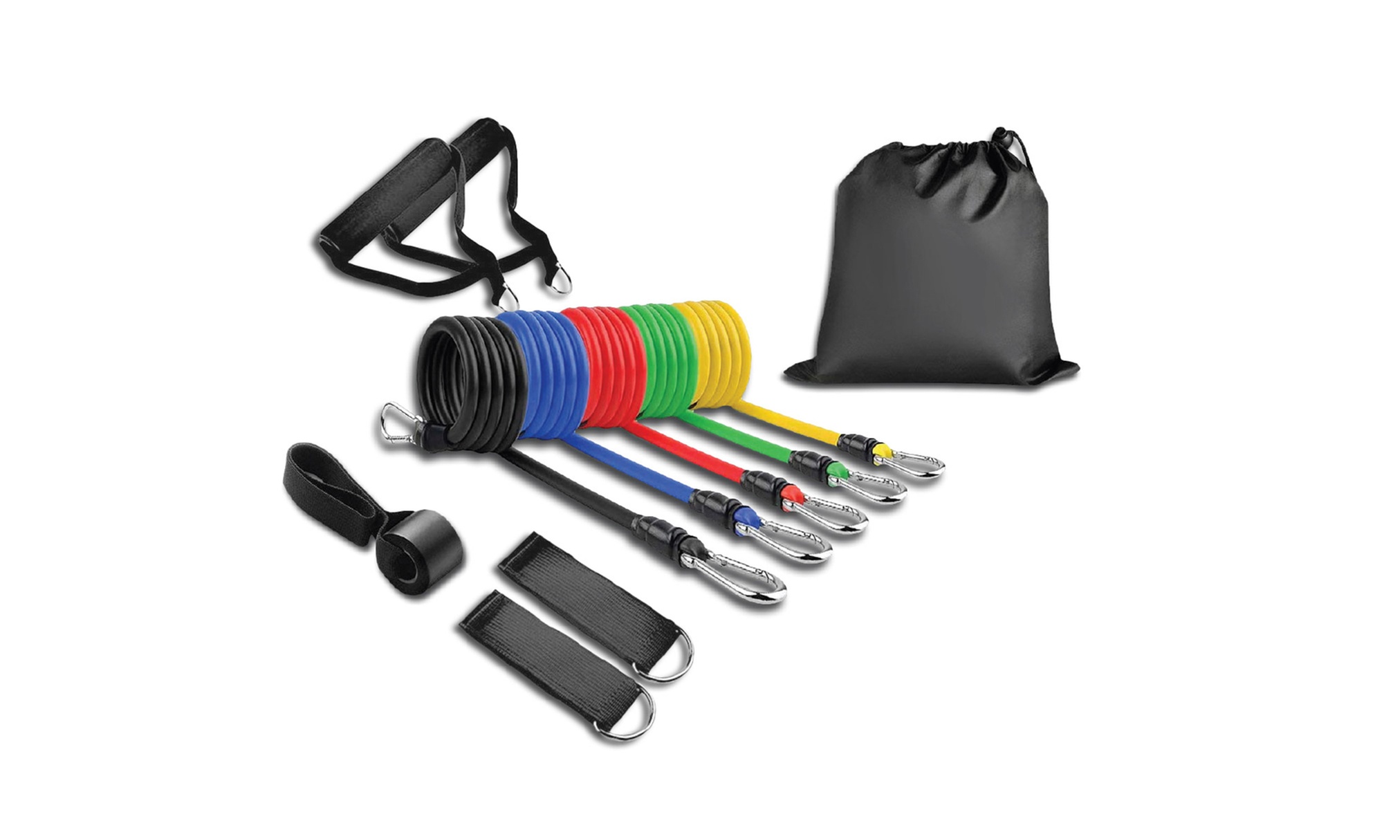 Body Glove 11 PCS Resistance Band Yoga Pilates Exercise Fitness Workout Bands
