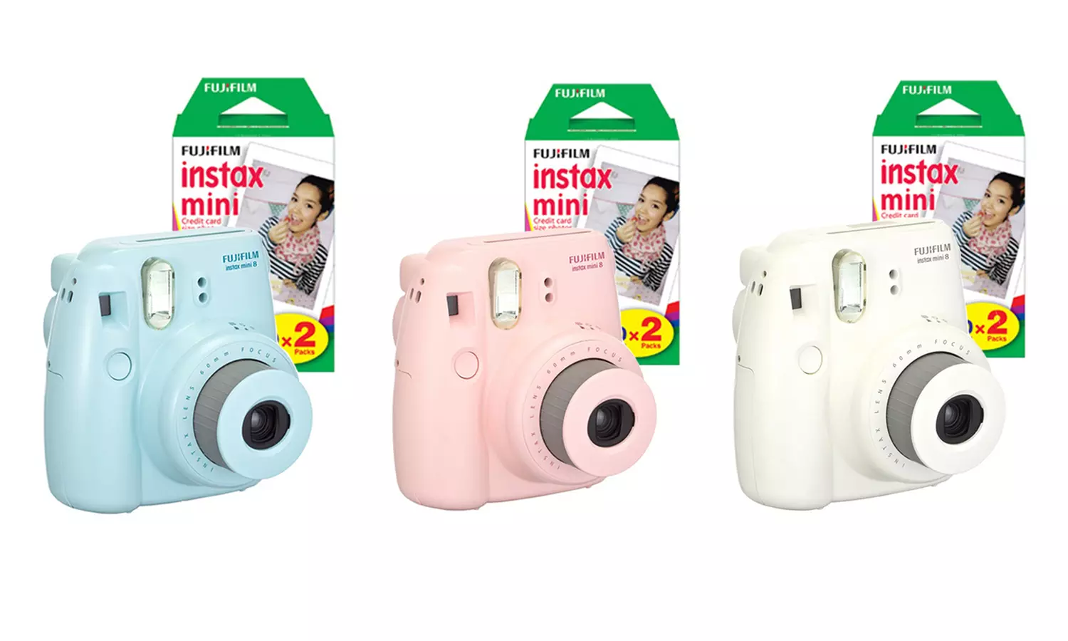 Fujifilm Instax Mini 8 Instant Film Camera with 20 Instant Film Sheets - Primary Image