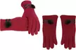 1 ou 2 paires de gants fonction tactile avec pompon collection Melania - Second Medium