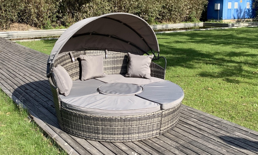 Image 9: 5 Piece Modular Sun Lounger Island