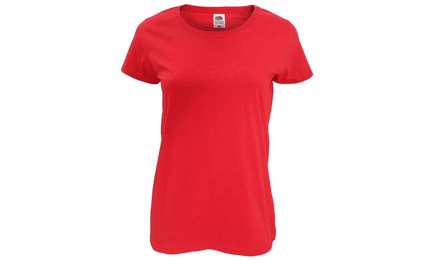 Image 10: Soft Cotton Solid Colour Basic T-Shirt