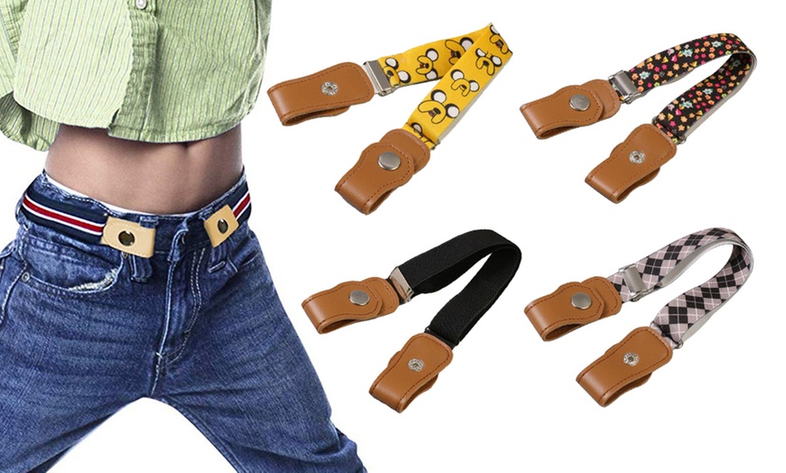 Image 1: Kids' Buckle-Free Elastic Belt