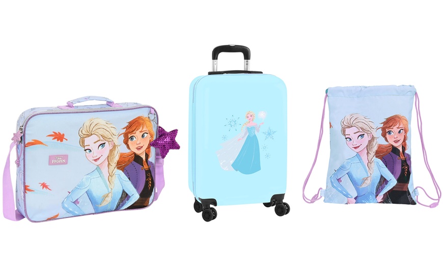 Image 1: Zainetto, cartella scolastica o valigia da cabina Frozen Believe Safta